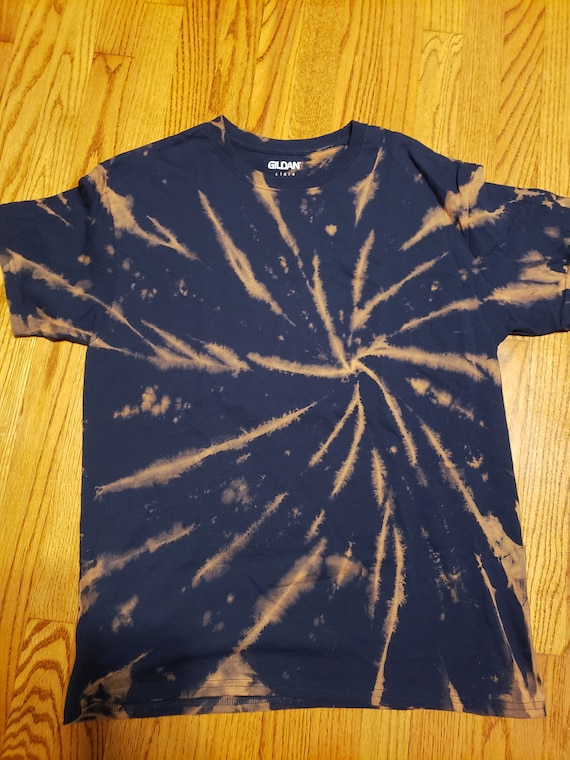 Dye Patterns Bleach Tie Dye On Blue Shirt Navy Blue Shirt Bleached
