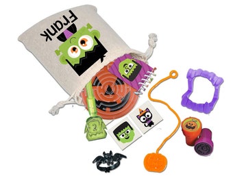 Personalized Halloween prefilled Goodie Bags/Pouches