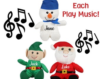 Dan Dee Rock N Roll Plush Singing Santa Claus Dion The Etsy