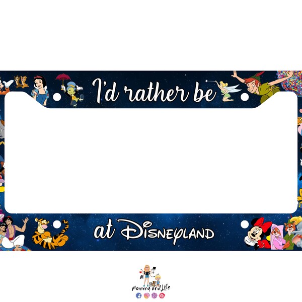 Disneyland License Plate Frames Etsy
