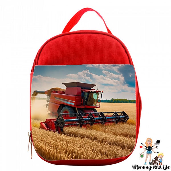 Kids Insulated Lunch/Snack bags/ Toddler Lunch Bag / Kids Lunch Box / Kids School Bag/ Insulated Lunch Bag/ Tractor