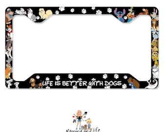 TianHeYue 2Pack Car License Plate Frames,Dog Paws Puppy Animal Pets Aluminum Car Accessories with 4 Holes and Screws TianHeYue 2Pack Car License Plate Frames,Dog Paws Puppy Animal Pets Aluminum Car Accessories with 4 Holes and Screws
