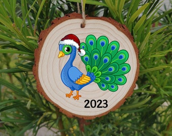 Glass Peacock Ball/Finial/Onion Ornament - Item 104055
