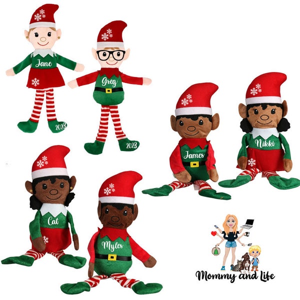 2023 Personalized Christmas Elves / Caucasian / African American/ Christmas/Christmas Elf/Personalized Elf