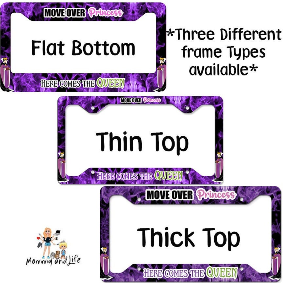 License Plate Frame Move Over Princess Here Comes Queen Car - Foto 8