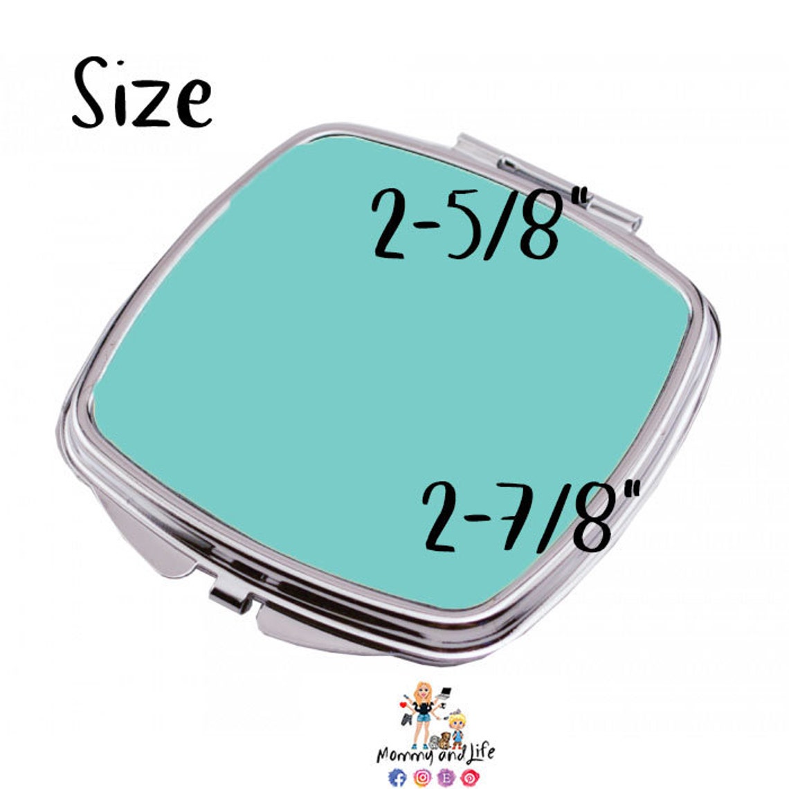 Square Compact Mirrors With Bag Holder/ Personalized Mirror Etsy