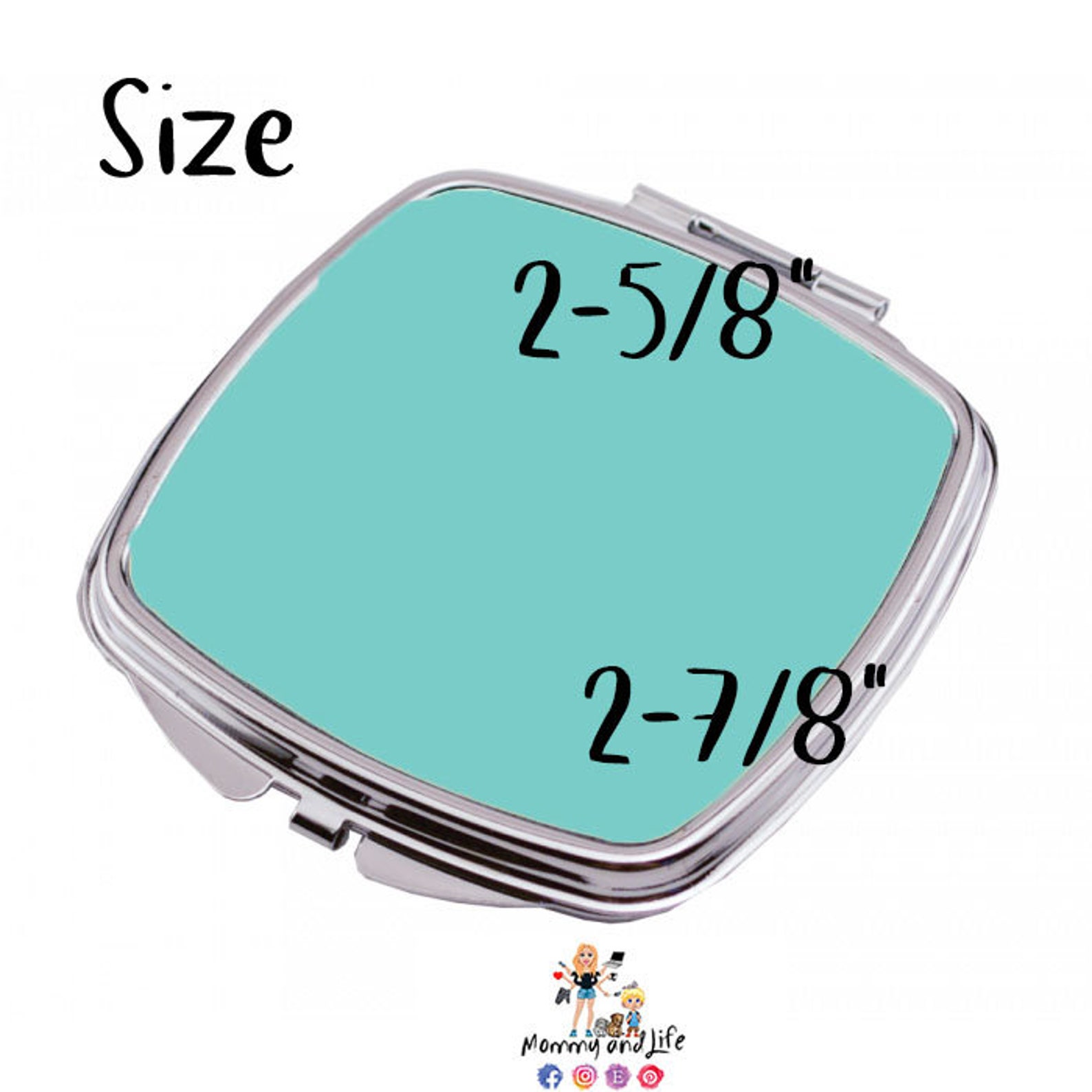 Square Compact Mirrors With Bag Holder/ Personalized Mirror Etsy