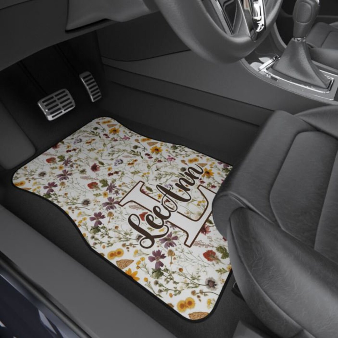 Personalizedboho Floral Car Floor Mats/ Car Floor Mats/ Personalized