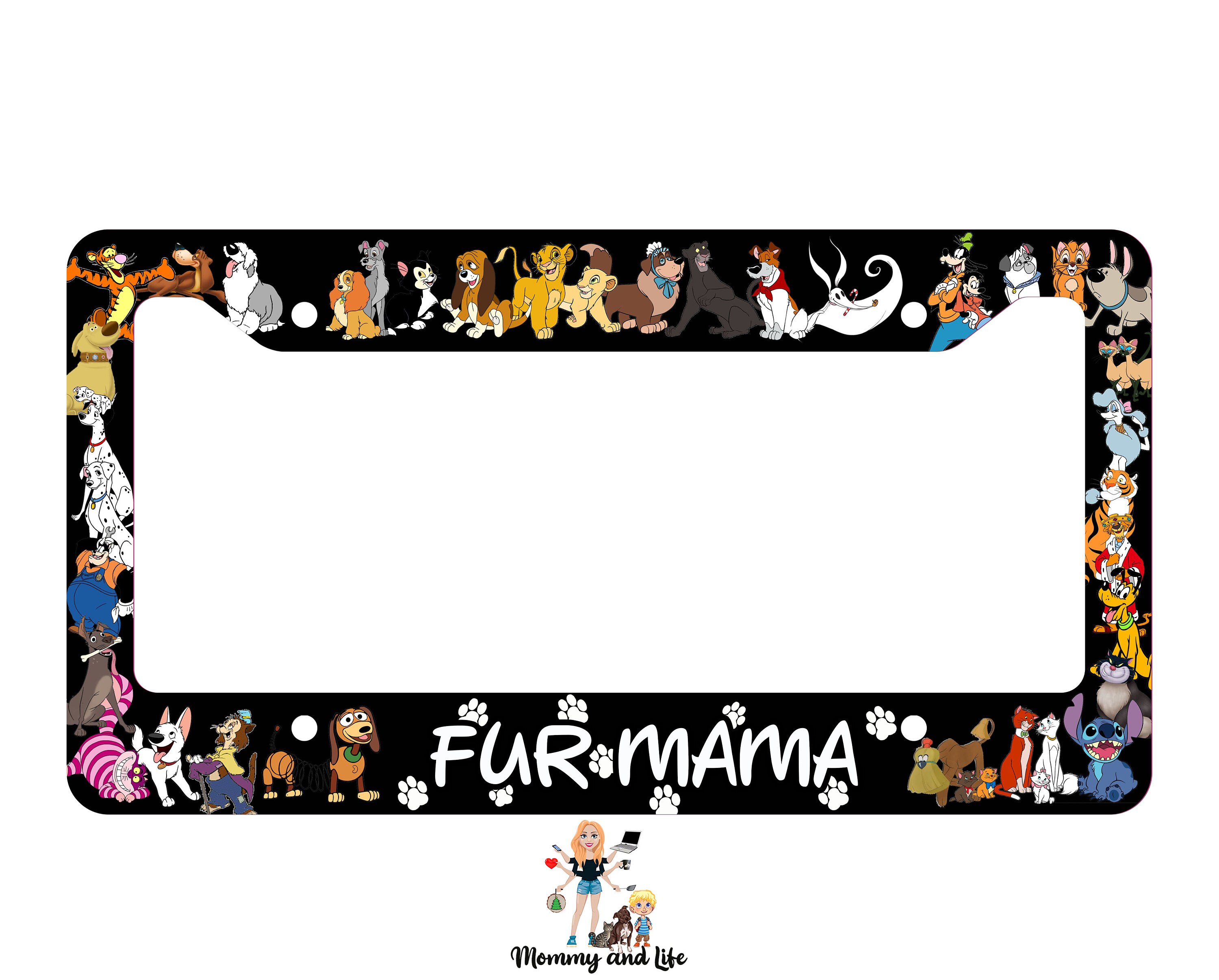 Paw Print License Plate Frame - Stainless Steel Pet Lover Car Accessory