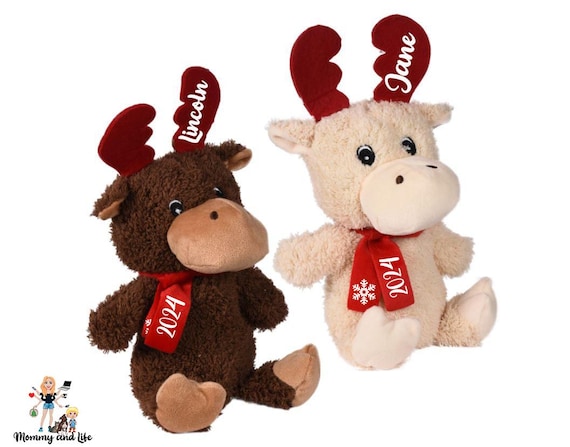 Personalized 2024 Christmas Chocolate Scented Moose Christmas Moose Plushie Christmas Plushie Moose Plush Etsy UK
