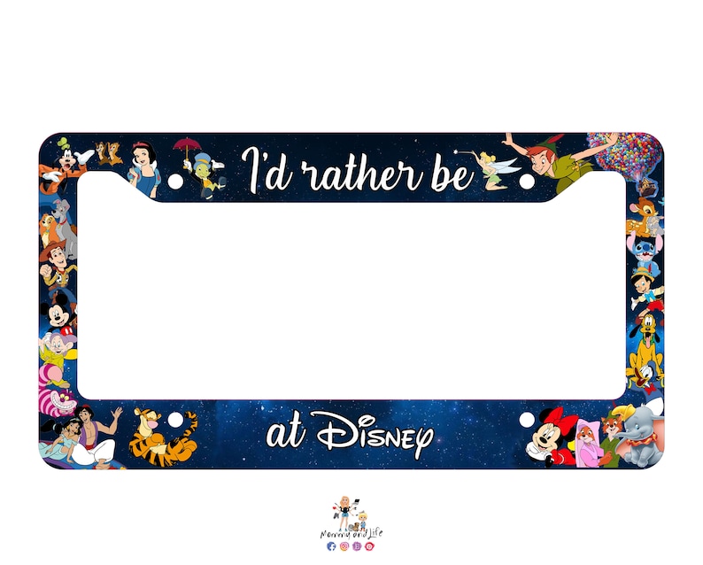 License Plate Frames/ I'd Rather Be at License Plate Frame/ Custom License Plate 