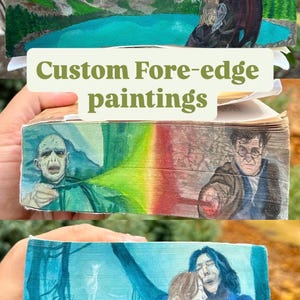 Custom Fore-Edge Book Painting - DOWN PAYMENT (read description)