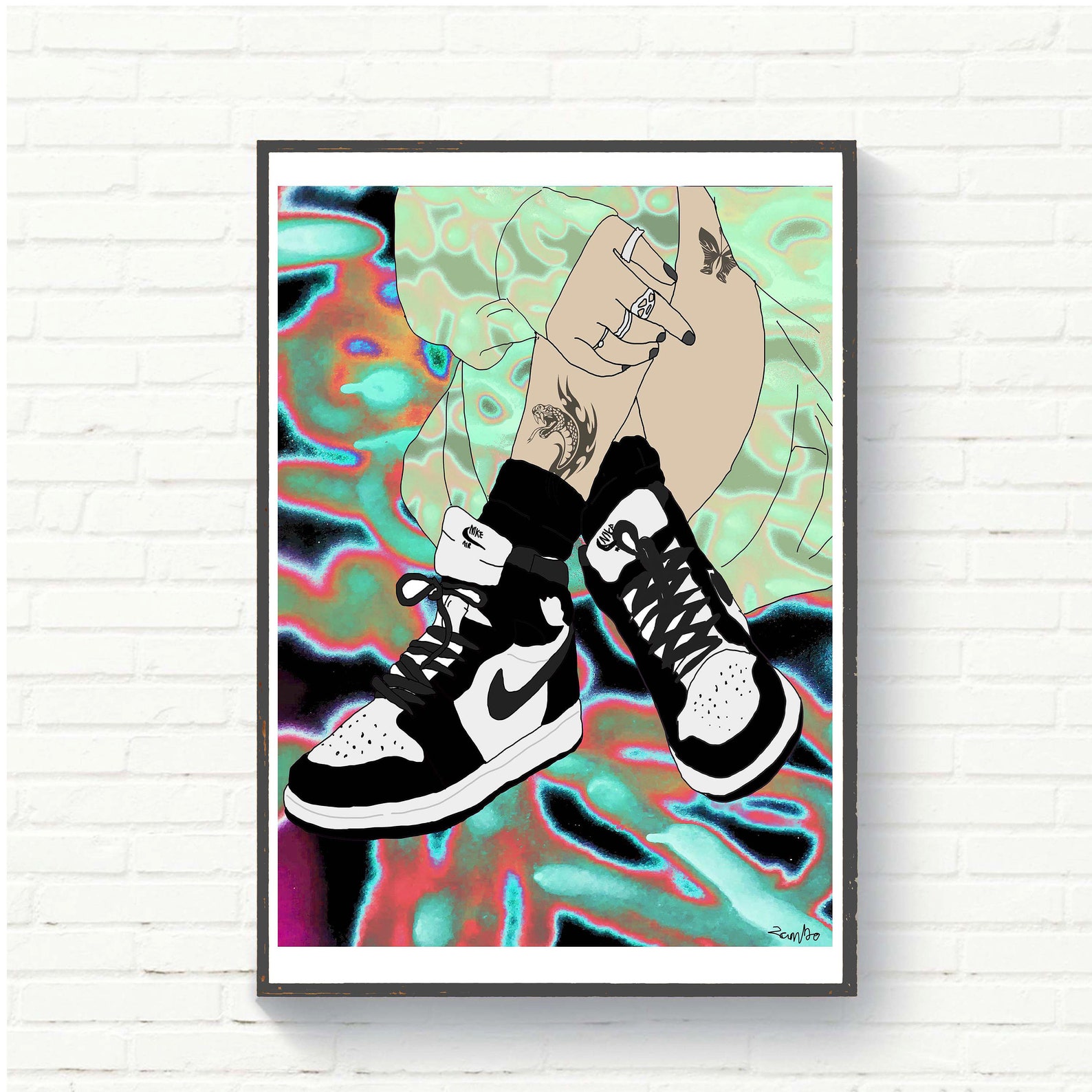 Wall Art Print Nike Design Etsy