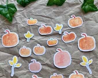 Pumpkin Patch Aquarel Stickers Set van 20