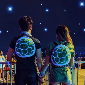 Trance Turtle LED Rave Plushy Backpack