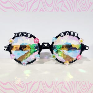 Custom Kaleidoscope Rave Festival Glasses Sunglasses