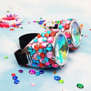Kandi Swirl Kaleidoscope Rave Goggles