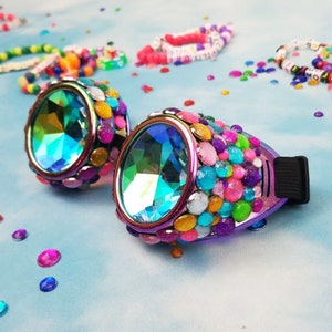 Gumdrop Kaleidoscope Rave Goggles