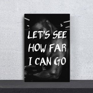 Let&#39;s See How Fast I Can Go, Motivational Poster, Success Canvas Print, Success Print, Entrepreneur Quote, Fitness Wall Art, Home Gym Decor