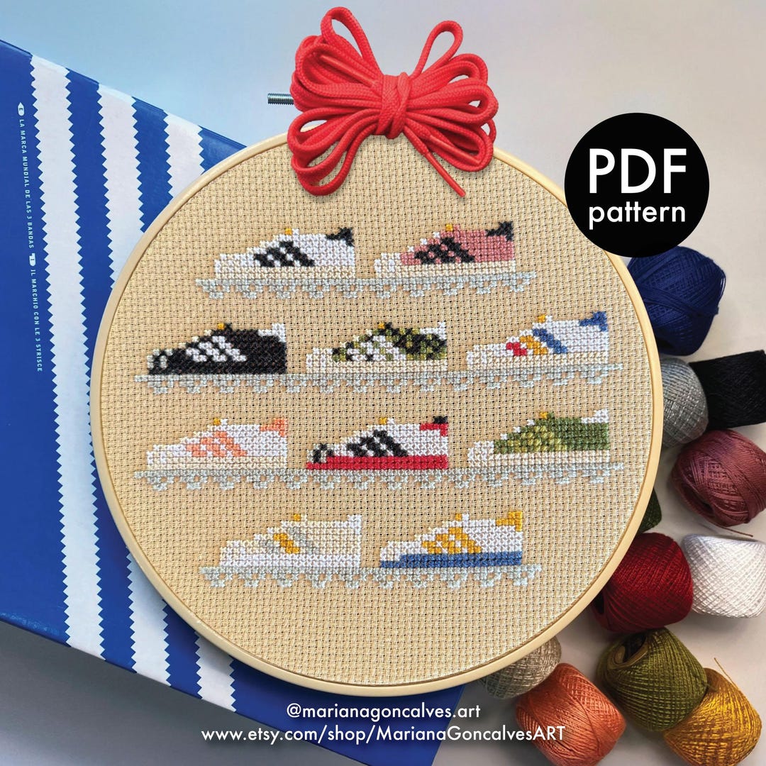 Sneakers, Collection, Cross Stitch, PDF Pattern, Modern, Download