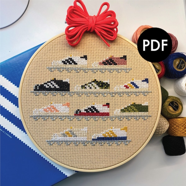 Cross Stitch Shoes Etsy