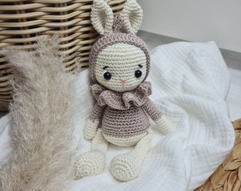 Conejo de ganchillo Peluche Juguete Conejo Peluche Juguete, Juguete de peluche hecho a mano Boho