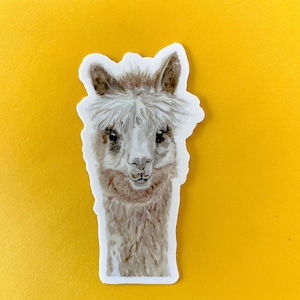 Alpaca sticker water resistant durable vinyl | llama stickers decoration scrapbooking laptop water bottle notebook