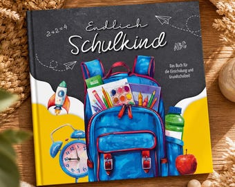 Erinnerungsbuch Einschulung & Grundschulzeit, Schulkind, Erinnerungsalbum, Geschenk zur Einschulung, Buch, Schule, Schulanfang, 1. Schultag