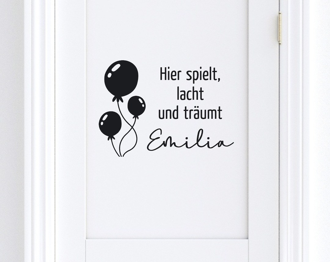 Wandtattoo Türschild • Mit Namen Personalisiert • Pfeil & Sterne Design • Creme