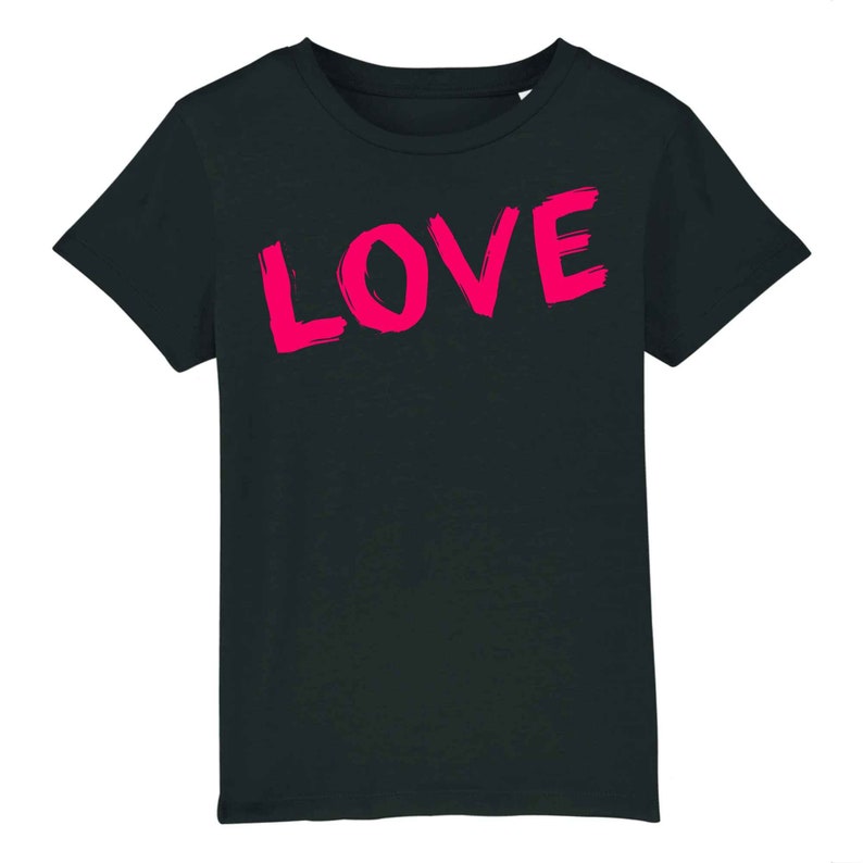 100/% organic cotton vintage love children/'s T-shirt