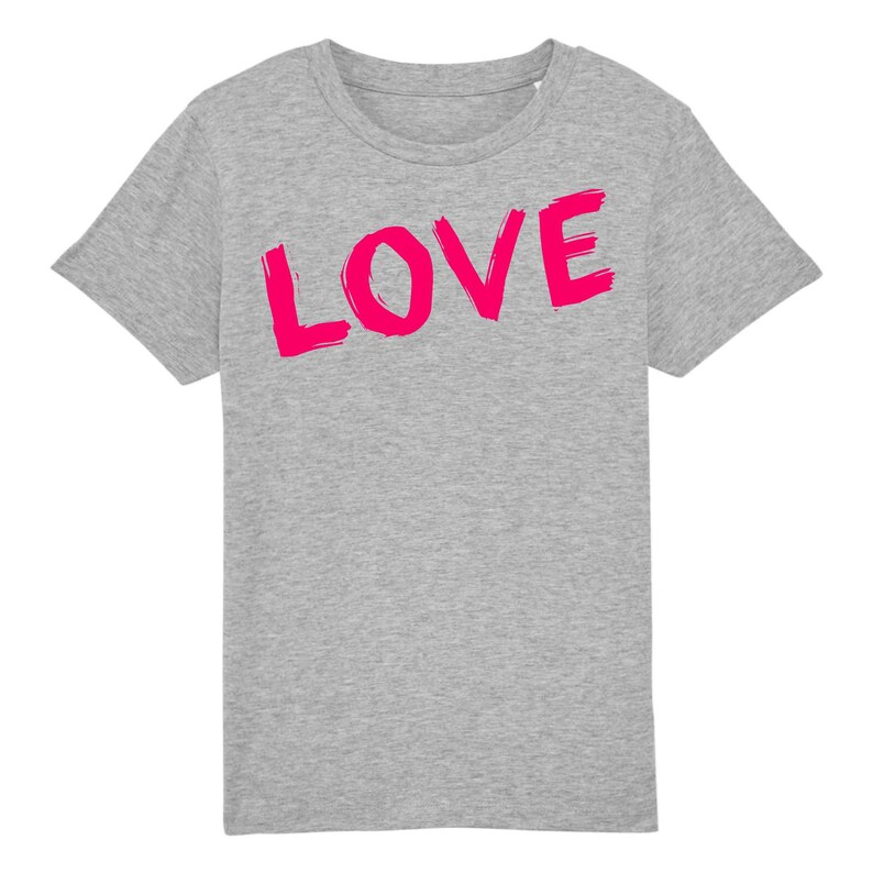 100/% organic cotton vintage love children/'s T-shirt