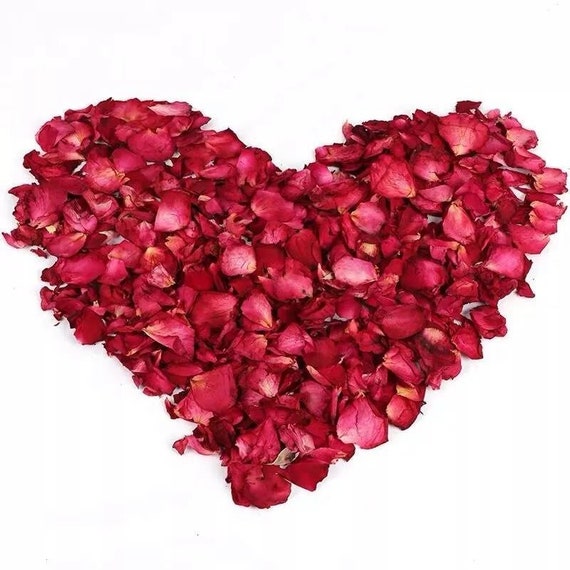 50g Natural Dried Red Rose Petals, Real Natural Dried Rose Petals