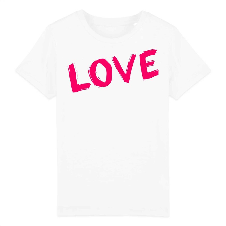 100/% organic cotton vintage love children/'s T-shirt