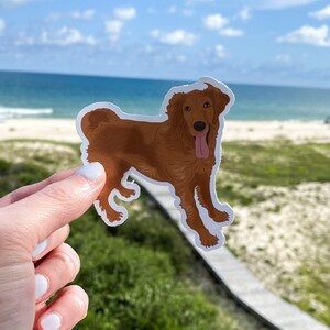 Custom Dog Portrait Sticker: Waterproof Dog Mom Gift