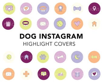 Cute Dog Highlight Icons for Instagram, Dog Instagram Stories, Instagram Highlight Covers for Dog, Pet Instagram Highlight Story Icons