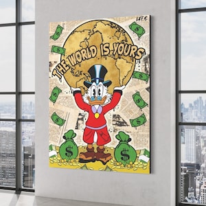 Scrooge McDuck x Scarface (CANVAS) Alec Monopoly inspirado