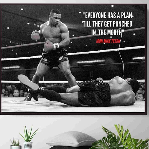 Iron Mike Tyson Canvas Boxing Sport Canvas Sport Quote Etsy Uk