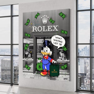 Alec monopoly watch art (CANVAS) alec monopoly inspired mens watch art gifts for him pop art luxury gift house warming gift