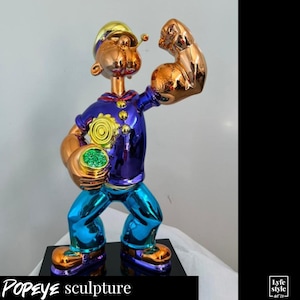 Purple Popeye (SCULPTURE) The Sailor Man Wynn Statue Sculpture Pop Art luxury art