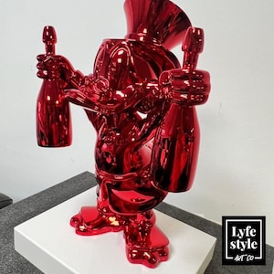 Custom Scrooge McDuck (Sculpture) pop art red statue alec monopoly inspired kaws bear brick luxury home