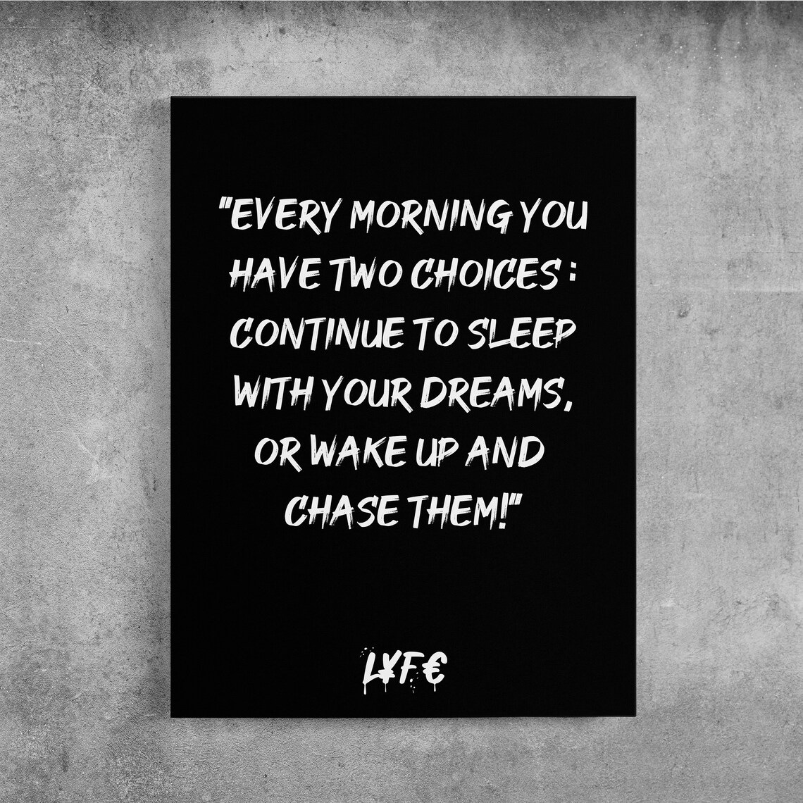 Motivation Quote CANVAS Money Canvas Motivation Etsy