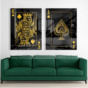 Ace x King of hearts (TWIN GLASS PACK) grafica delle carte da gioco per la poker room
