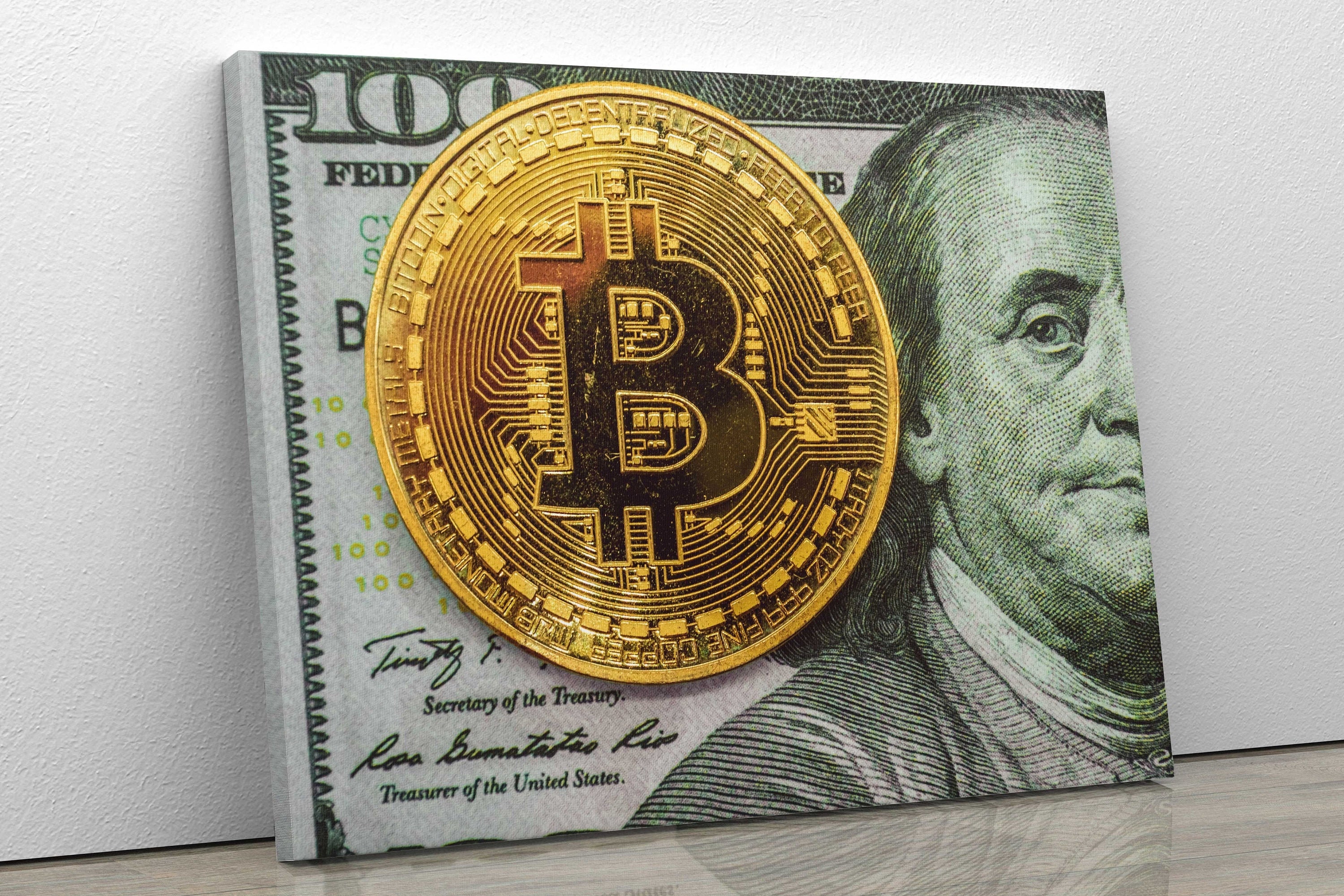 Bitcoin Art Canvas – Money Wall Decor, Entrepreneur Gift - Etsy
