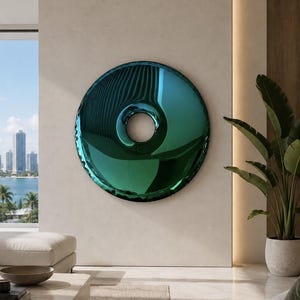 The Infinite Eye (Wall Sculpture) convex mirror concave chrome art decor luxury