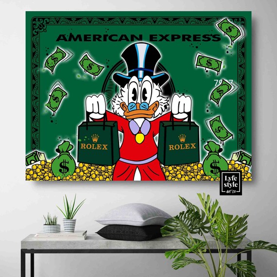 Rolex X Scrooge Mcduck NY CANVAS Alec Monopoly Inspired -  UK