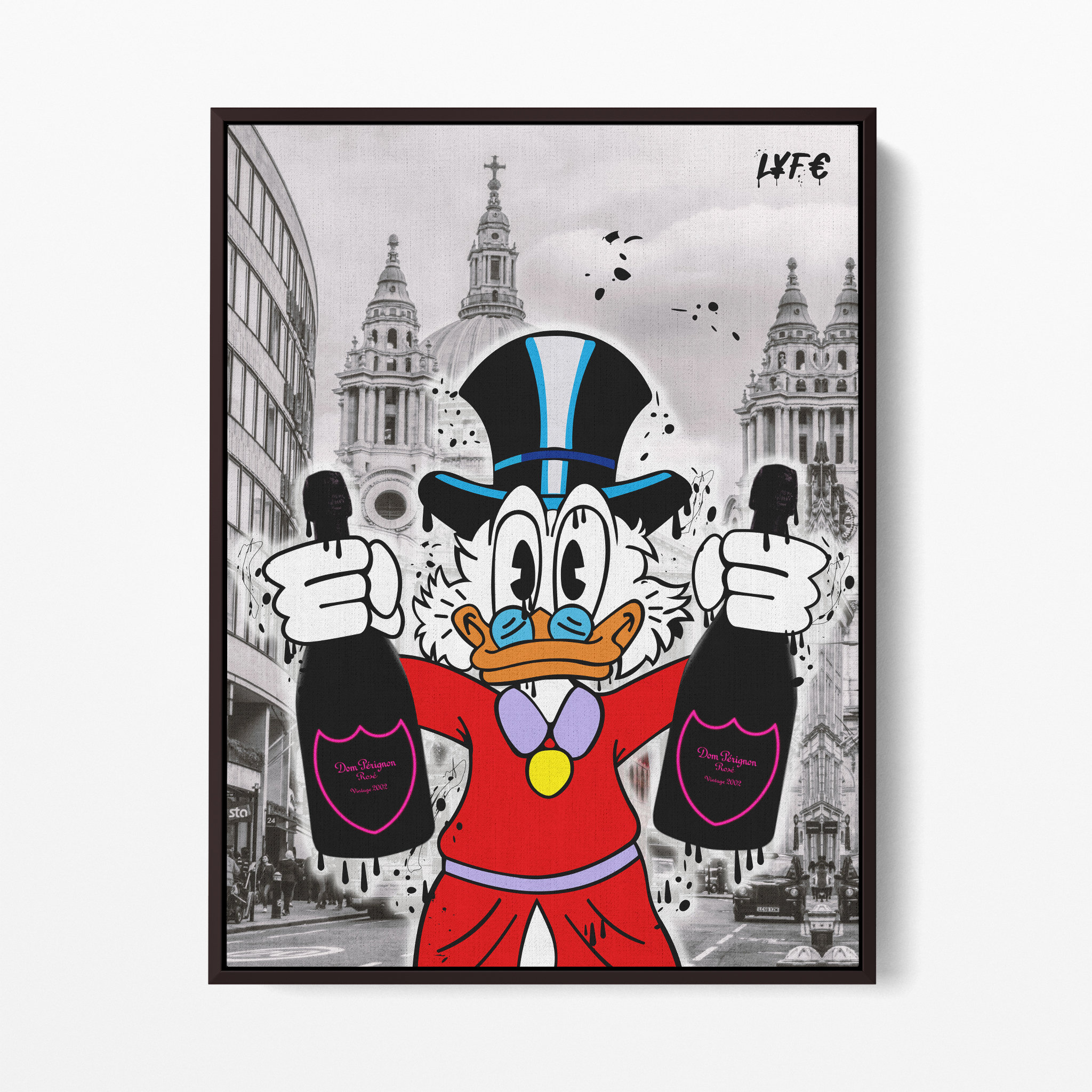 Scrooge McDuck London Art Canvas, Alec Monopoly Pop Art