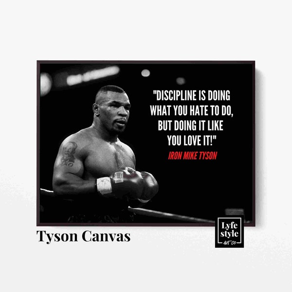 Iron Mike Tyson (CANVAS) ) boxing sport canvas - sport quote - knockout - tyson quote - ufc