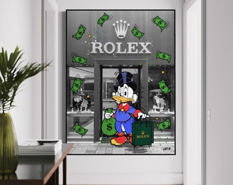 Scrooge Mcduck (CANVAS) alec monopolio graffiti pop art