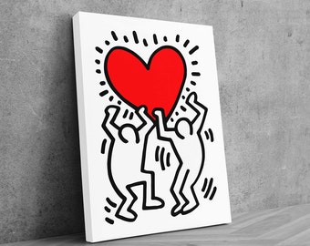 Keith Haring Love Canvas Print – Pop Art Wall Decor