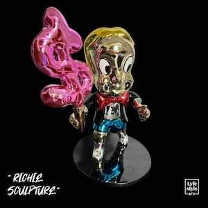 Richie Rich (Sculpture) pop art gold statue alec monopoly inspired scrooge mcduck cool home decor s
